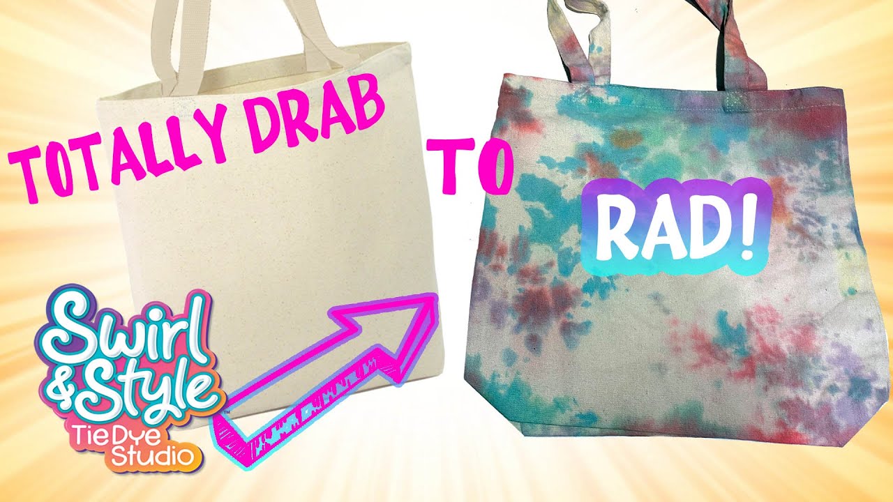 DIY How To TieDye Tote Bag Swirl & Style Studio NO MESS Dye Turn