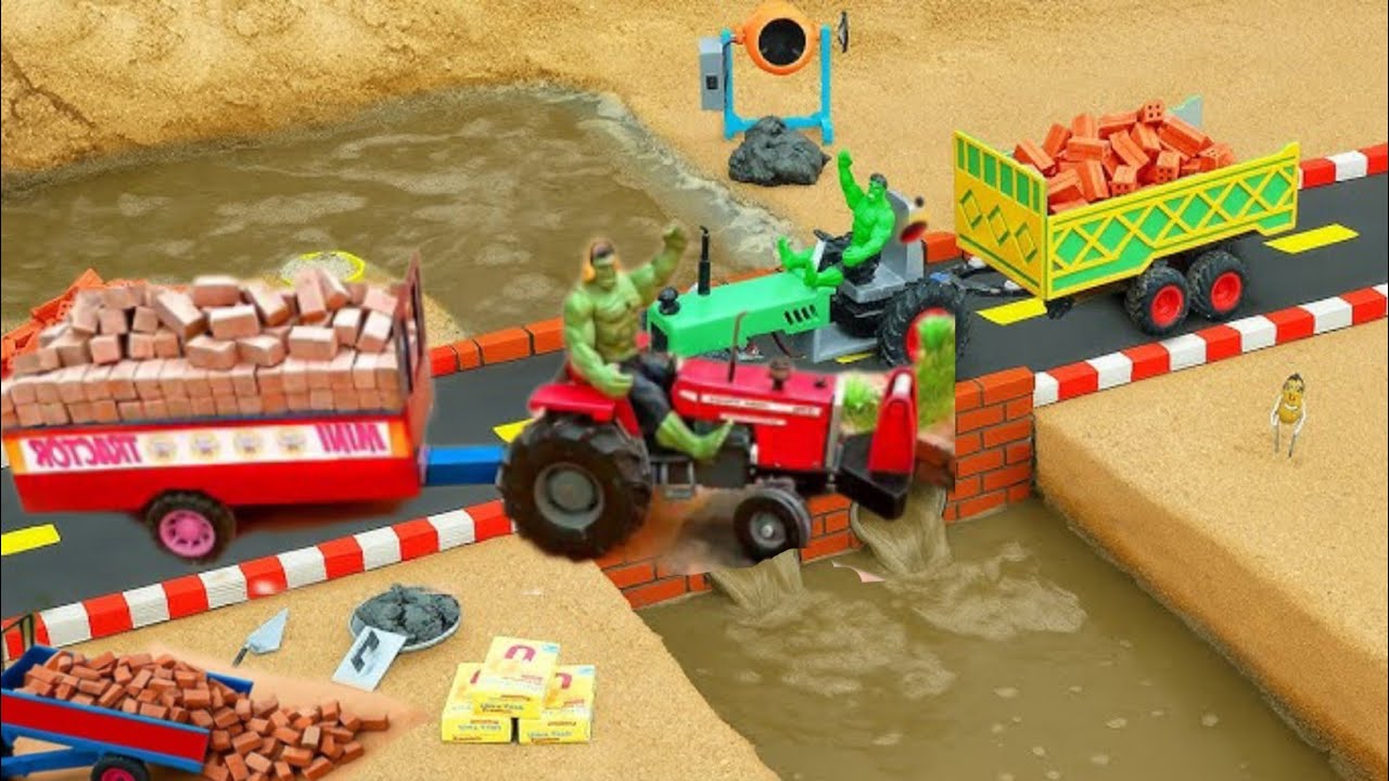 Mini tractor toys gaddi Waly cartoon | mini diy petrol pump 