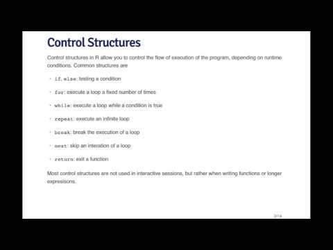 RProg - Control Structures   Intro