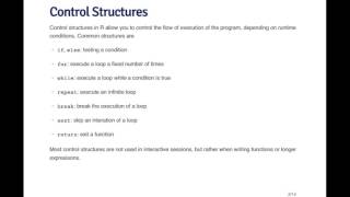 RProg - Control Structures   Intro
