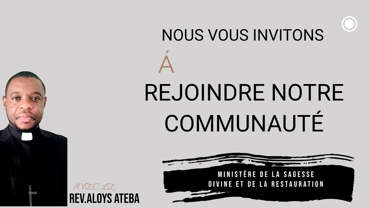 Nous vous invitons à rejoindre notre communauté ( Ministère de la ...