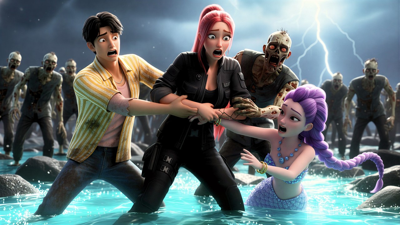 SURROUNDED BY ZOMBIES! ⚠️ The Rise of Mermaid Rumi | KPOP Demon Hunters