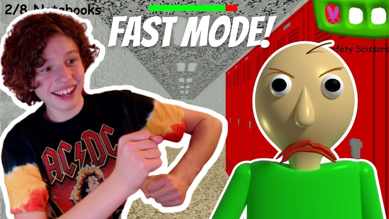 I Beat Baldi's Basics on Fast Mode! - YouTube