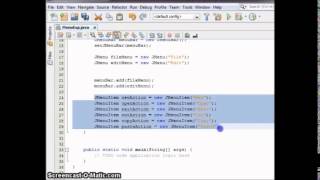adding menu item to JFrame