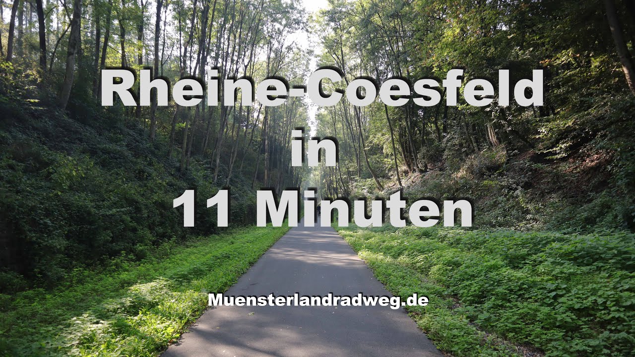 Die Radbahn Münsterland in 11 Minuten von Rheine bis nach Coesfeld (Lutum)