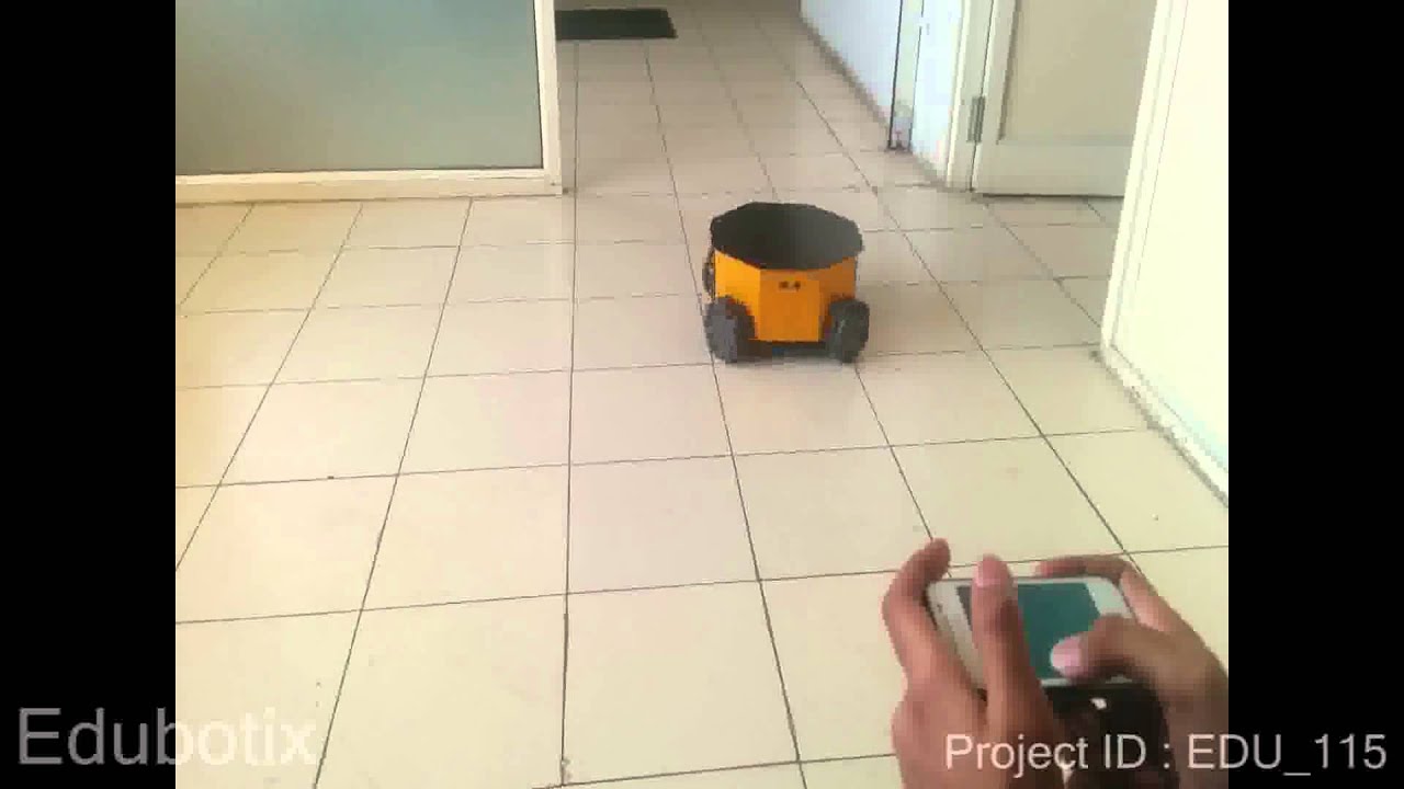 Robot Control using Accelerometer of Android Device - YouTube