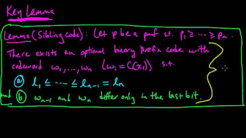 (IC 4.8) Optimality of Huffman codes (part 3) - sibling codes