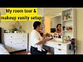 My room tour organizing makeup  jewellery  new vanity setup