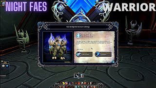 World of Warcraft Shadowlands Warrior NightFae covenant abilities and armour