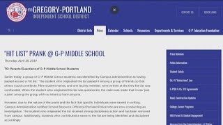 Students facing disciplinary action for making a 'hit list'