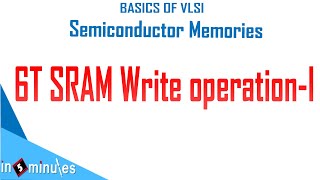 Module4_Vid7_6T SRAM Write operation-I