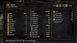 lowering your stats with cheat engine in dark souls...