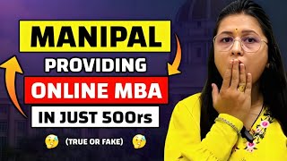 Online MBA in 500 Rupees 😳 | Manipal University Fact Check !