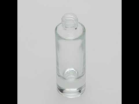 1 oz (30ml) Slim Clear Glass Cylinder Bottle with Heavy Base Bottom ...