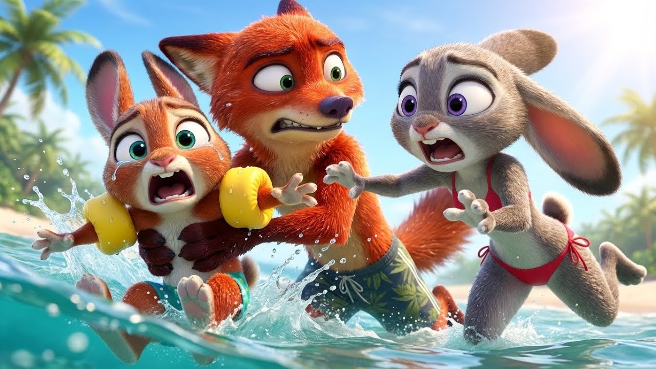 🌊 Nick Takes Judy Swimming - What Could Go Wrong? 🦊🐰 | ZOOTOPIA