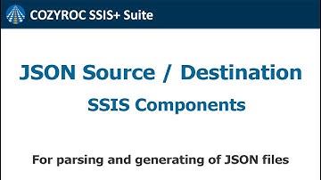 JSON Source / Destination SSIS components for parsing JSON files and generating of JSON files.