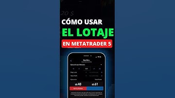 Cómo usar el Lotaje en MetaTrader 5 (MT5) #trading