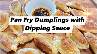 Prepare pan-fried Gyoza Dumplings with Dipping sauce easy recipe