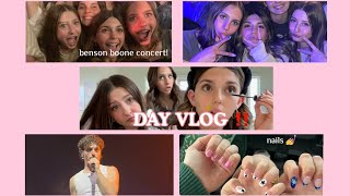 I WENT TO THE BENSON BOONE CONCERT!! ￼/ day vlog (nails, concert, getting ready) 🩷🎀