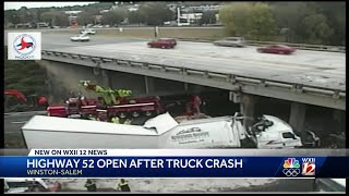 All US Highway 52 lanes near University Parkway back open after traffic crash involving tractor-t...