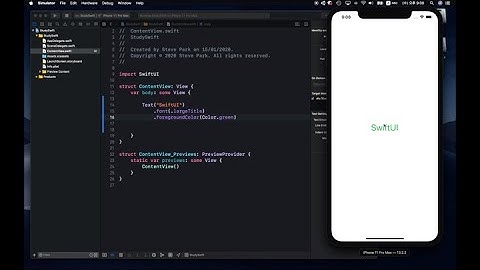 맥을 가장 맥처럼 쓰기 -  스위프트, 스위프트UI  프로그래밍  (Swift, SwiftUI) 01. Xcode  설치와 준비, Text()