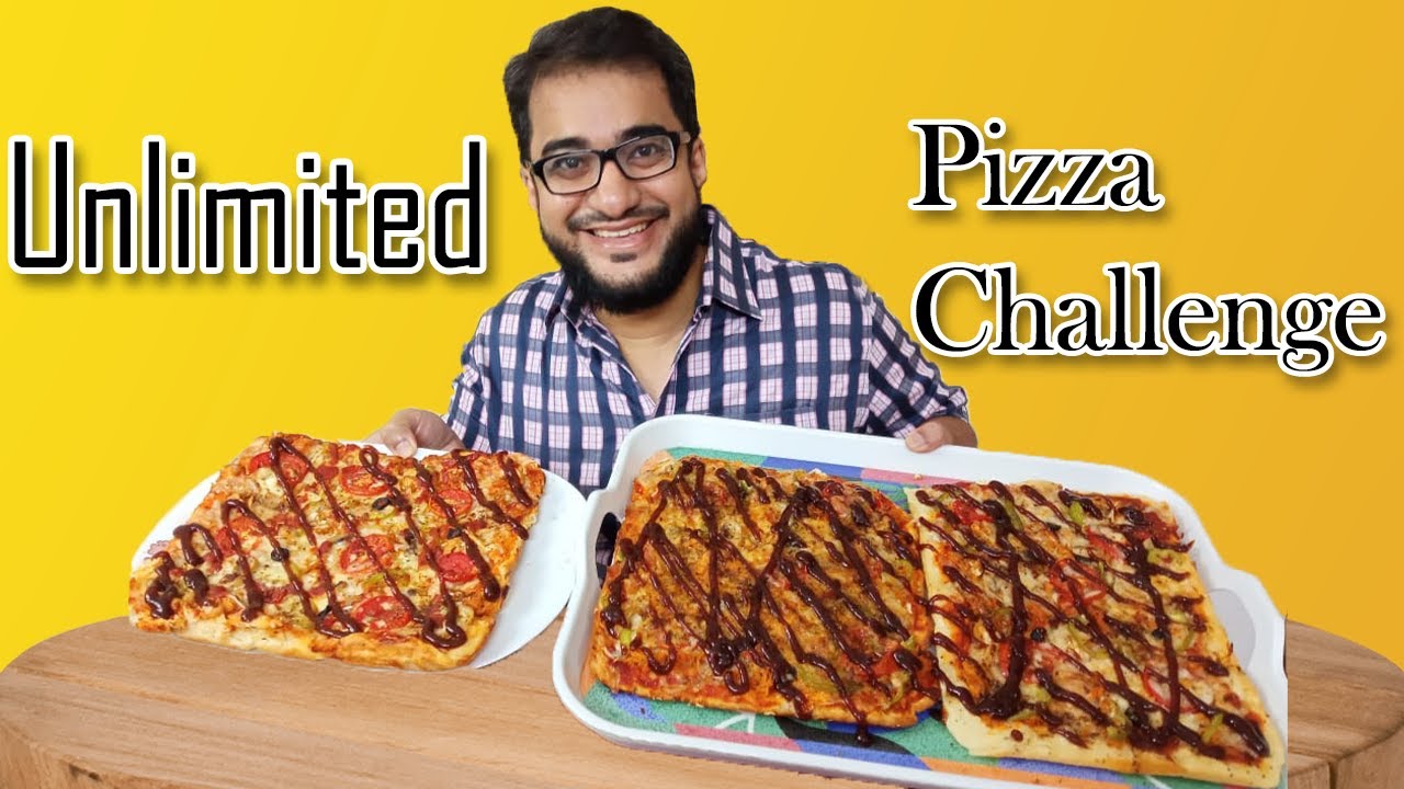 Large Pizza Challenge 3 FEET 7lb PIZZA Eating Competition 