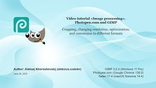 Image processing in Photopea.com and GIMP
