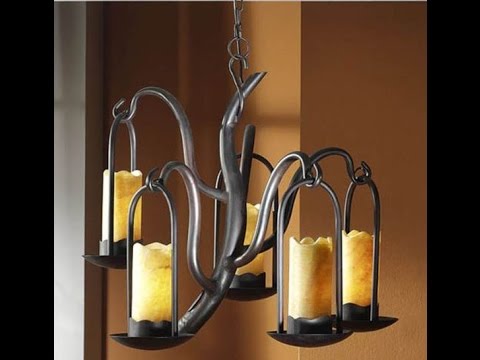 Decoracion rustica : artesania en lamparas de forja youtube