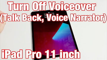 iPad Pro 11in: How to Turn Off Voiceover (Talk Back, Voice Narrator, etc)