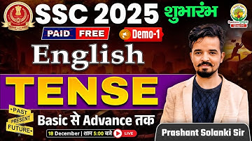 Demo Class 01 | Tense | SSC 2025 | For SSC CGL,CPO,CHSL,MTS | Prashant Sir #ssc #ssccgl2025