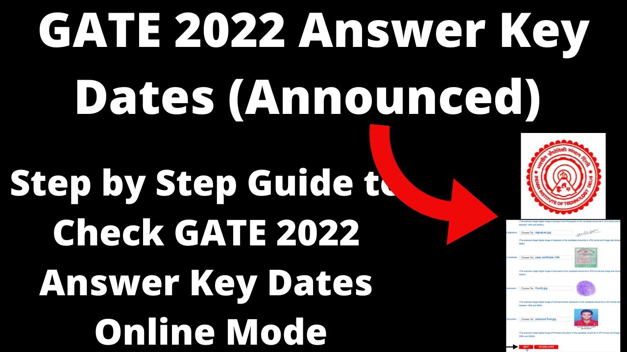 GATE 2022 Answer Key Dates (Announced) How to Check Officially GATE