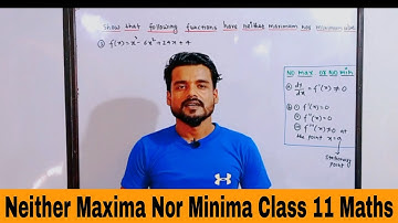 Neither Maxima Nor Minima | Application Of Derivatives For Class 11 Mathematics Nepal