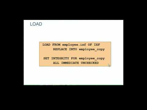 DAB102 Week09  6 4 DB2 LOAD command