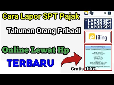 Cara Lapor SPT Pajak Tahunan Pribadi Online" 2021