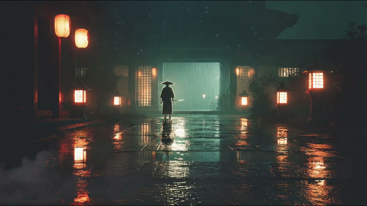 Silent Samurai Rain 🌧️ Japanese Zen Temple Ambient for Deep Focus (2 Hours)