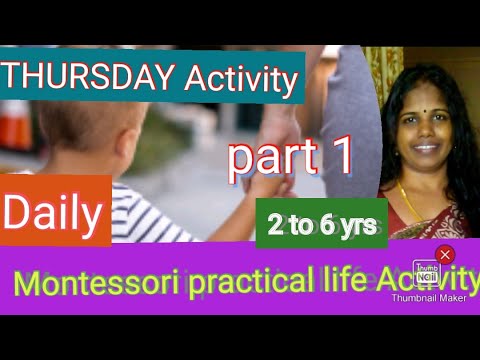 Daily practical life montessori Activities at home|Tamil|Little stars pre school|LSPS (Thu)