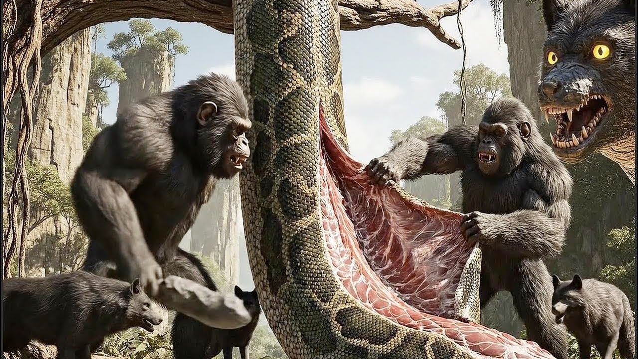 Life Million Year Ago | Prehistoric Man Fights Titan and Ancient Giant Python