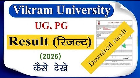 Vikram University 1st 2nd 3rd year Result 2025 //Vikram University Result Kaise Dekhe //#result
