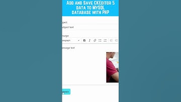 Add and Save CKEditor 5 data to MySQL database with PHP