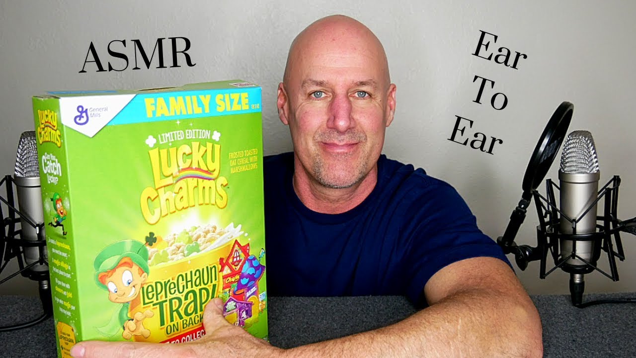 chewing gum silence ASMR: Limited Edition Lucky Charms Cereal (Eating Sounds) Soft Spoken~Ear To Ear