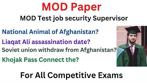 Ministry of Defence Assistant Director Past Papers Repeated MCQs | MOD AD Repeated MCQs|Security SV