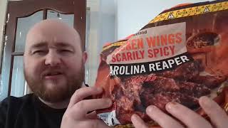 Chicken Wings Scarily Spicy Carolina Reaper -- Iceland-- Snack Tube