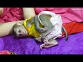 Awesome Monkey Baby Donal Feel Bored When Mom Sleep