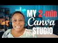 Create a stunning youtube studio background with canva in 2 min