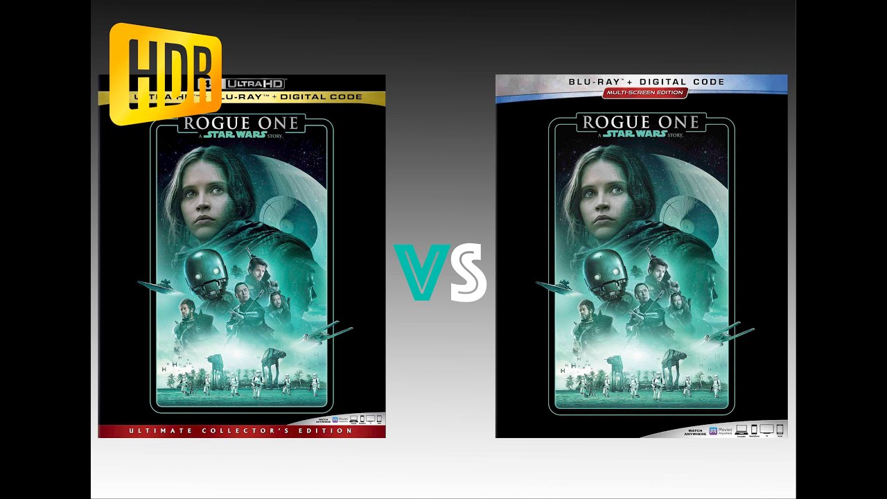 ▷ Comparison of Rogue One: A Star Wars Story 4K (4K DI) HDR10 vs