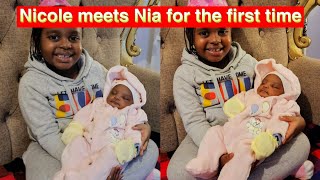 WHEN NICOLE MET HER BABY SISTER FOR THE FIRST TIME ||HER EMOTIONAL REACTION||BLESSED WAMIANGA FAMILY