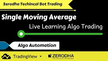 Single Moving Average Strategy Live Bot Trading In Zerodha