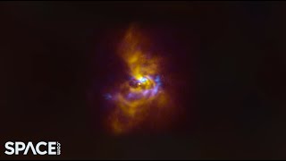 Fly 5000 light-years to a young star system that could be forming planets | 4K zoom-in