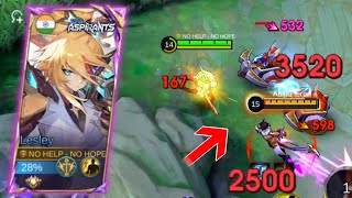 LESLEY NEW ASPIRANTS SKIN 1 HIT BUILD IN 2024 🤯🔥 ( tutorial lesley 1 hit build ) MOBILE LEGENDS.