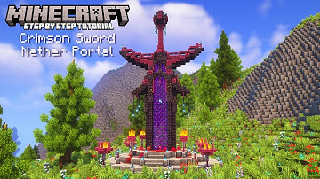 Minecraft - How to Build a Crimson Sword Nether Portal (CHECK PINNED)